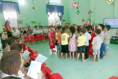 Ngày 22/02/2024 Trường Mầm non thị trấn Mộ Đức tổ chức sinh hoạt cụm nhằm giao lưu, học hỏi giữa các trường để nâng cao trình độ chuyên môn, nghiệp vụ.