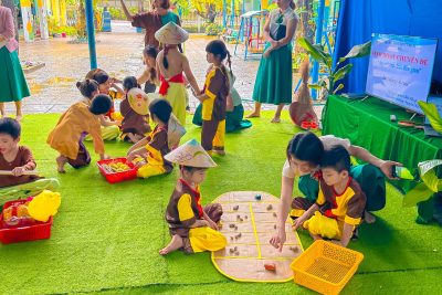 Trường Mầm non Mộ Đức tổ chức các hoạt động hưởng ứng “Ngày Văn hóa các dân tộc Việt Nam 19/4”