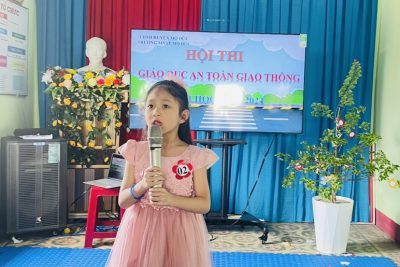 Trường Mầm non Thị trấn Mộ Đức tổ chức thành công Hội thi “Giáo dục An toàn giao thông” cấp trường