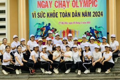 Hưởng ứng ngày chạy Olympic do UBND thị trấn Mộ Đức phát động