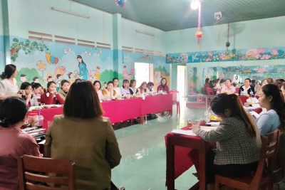 Ngày 01/4/2022 trường Mầm non thị trấn Mộ Đức tổ chức sinh hoạt cụm chuyên môn